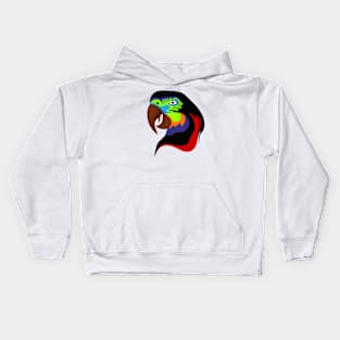 Parrot of the macaw Kids Hoodie